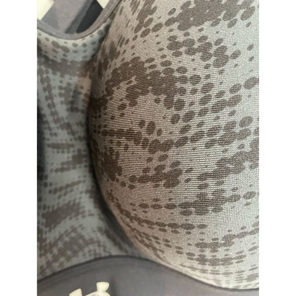 Under Armour Womens Fitted Sports Bra 1X Black/Gray Pattern Crisscross Back - Picture 3 of 11